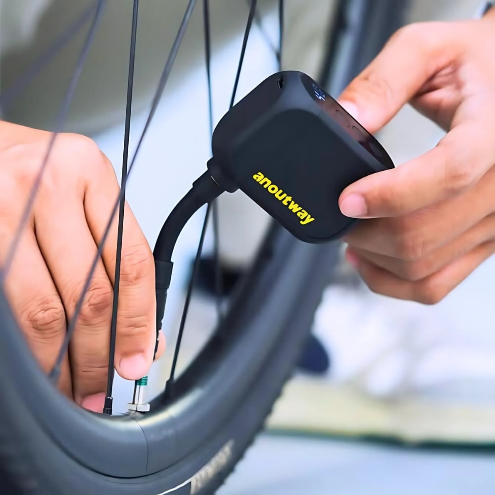 mini pompe velo electrique anoutway at1 pro 120PSI plan demo tuyau sr